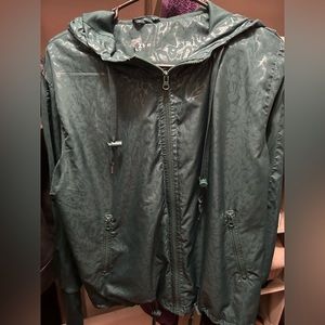 Zyia bomber jacket- green leopard print